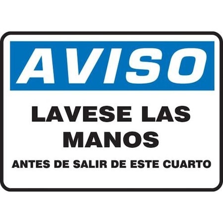 SPANISH BILINGUAL Safety Sign 7 In SHMRST816XL